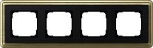 Рамка универсальная Gira ClassiX 4-м. бронза/черный картинка
