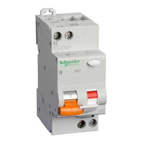 Выключатель дифференциального тока УЗО Schneider Electric Домовой 2п 63А 30мА 4,5кА тип AC картинка фото 2