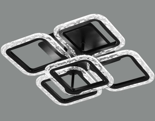 Светильник светодиодный (Люстра) Мелодия Света 6493/4+1S BK 90W Черный/белый фото Светильник светодиодный (Люстра) Мелодия Света 6493/4+1S BK 90W Черный/белый картинка