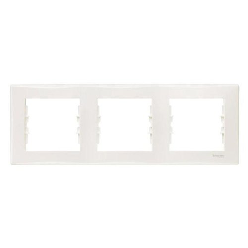 Рамка горизонтальная Schneider Electric Sedna 3-м. белый картинка фото 2