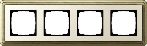 Рамка универсальная Gira ClassiX 4-м. бронза/кремовый фото Рамка универсальная Gira ClassiX 4-м. бронза/кремовый картинка