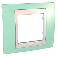 Рамка горизонтальная Schneider Electric Unica Хамелеон 1-м. морская волна/бежевый