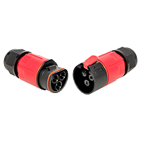 Кабельный коннектор I-образный разъемный EKF PROxima FreeTools СМК 3PIN (0.5-1.5мм) IP68 черный/крас картинка 