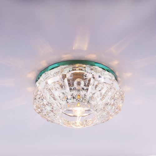 Светильник встраиваемый Италмак Bohemia 220 4 70 G9 65мм/60Вт огран стекло/прозрачный картинка 