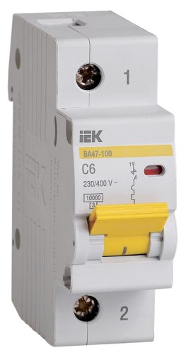 Выключатель автоматический IEK KARAT ВА47-100 1п 6А C 10кА картинка