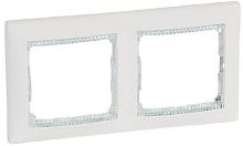Рамка горизонтальная Legrand Valena 2-м. белый/кристалл картинка