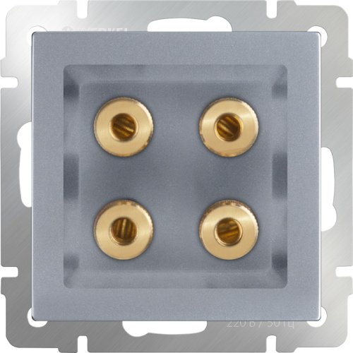 Розетка аудио без рамки Werkel 2-м. серебряный глянцевый фото фото 2 Розетка аудио без рамки Werkel 2-м. серебряный глянцевый картинка фото 2