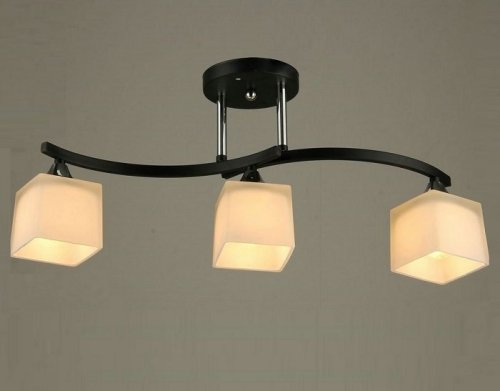 Люстра потолочная трехрожковая Мелодия Света Е27 Черный/хром фото Люстра потолочная трехрожковая Мелодия Света Е27 Черный/хром картинка