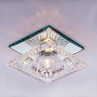 Светильник встраиваемый Италмак Bohemia 220 2 70 G9 60мм/60Вт огран стекло/прозрачный картинка 