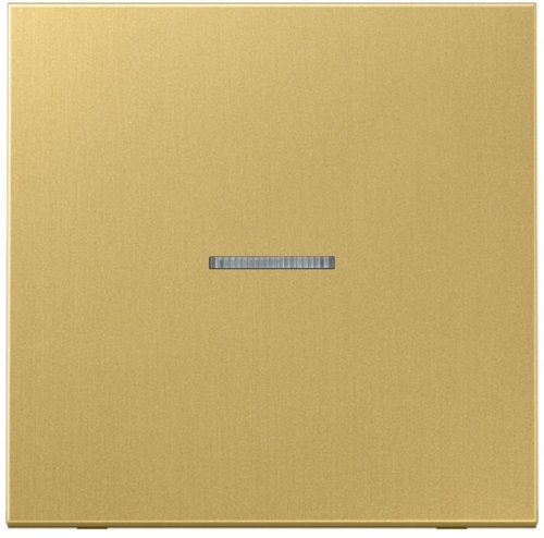 Лицевая панель Jung LS990 metal для 1-кл. выключателя с подсветкой латунь картинка