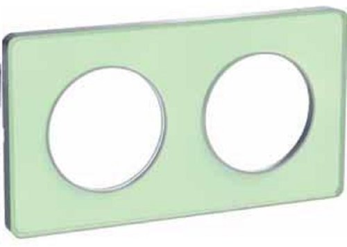 Рамка универсальная Schneider Electric Odace 2-м. зеленый лед/алюминий фото Рамка универсальная Schneider Electric Odace 2-м. зеленый лед/алюминий картинка