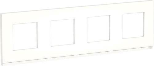 Рамка горизонтальная Schneider Electric Unica Studio Pure 4-м. стекло матовое стекло/белый картинка