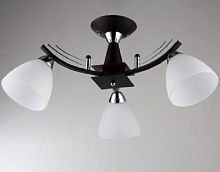 Люстра потолочная трехрожковая Мелодия Света Е27 40ВТ Черный/хром картинка 