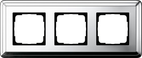 Рамка универсальная Gira ClassiX 3-м. хром/хром фото Рамка универсальная Gira ClassiX 3-м. хром/хром картинка