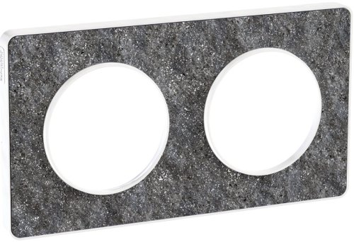 Рамка универсальная Schneider Electric Odace 2-м. камень черный фосфор/белый фото Рамка универсальная Schneider Electric Odace 2-м. камень черный фосфор/белый картинка