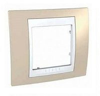 Рамка горизонтальная Schneider Electric Unica Хамелеон 1-м. песчаный/бежевый