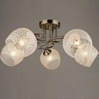 Люстра потолочная пятирожковая Мелодия Света Е27 220В Медь P7050/5 картинка 