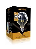Лампа светодиодная филаментная Ретро Smartbuy ART G95Chrom E27 220В 7Вт 3000К картинка 