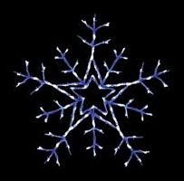 Гирлянда светодиодная Feron "Снежинка" LT004 100LED 4.8Вт IP20 Белый/синий картинка 