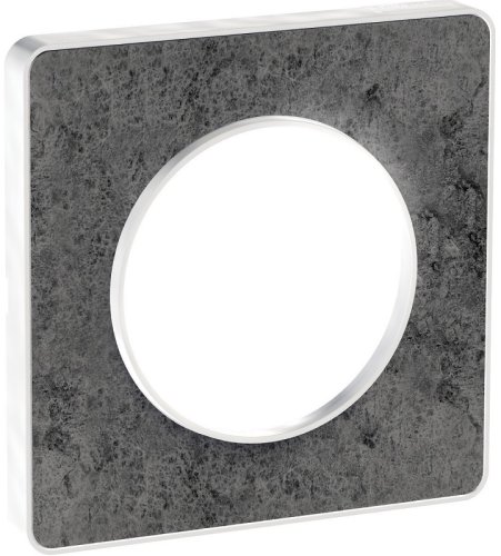 Рамка универсальная Schneider Electric Odace 1-м. камень морской камень/белый картинка