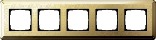 Рамка универсальная Gira ClassiX Art 5-м. латунь/латунь картинка