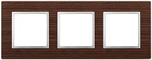 Рамка универсальная Эра Elegance 3-м. дерево венге/алюминий картинка
