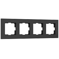 Рамка универсальная Werkel Slab 4-м. черный матовый картинка