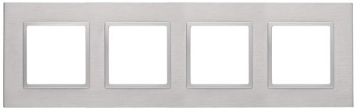 Рамка универсальная Эра Elegance 4-м. металл алюминий/алюминий фото Рамка универсальная Эра Elegance 4-м. металл алюминий/алюминий картинка