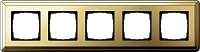Рамка универсальная Gira ClassiX 5-м. латунь/латунь