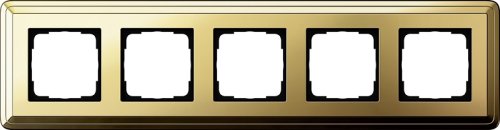 Рамка универсальная Gira ClassiX 5-м. латунь/латунь фото Рамка универсальная Gira ClassiX 5-м. латунь/латунь картинка