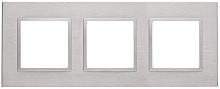 Рамка универсальная Эра Elegance 3-м. металл алюминий/алюминий картинка