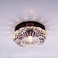 Светильник встраиваемый Италмак Bohemia 220 10 74 G9 65мм/60Вт огран стекло/пурпур картинка 