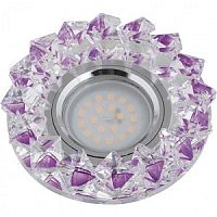 Светильник встраиваемый Fametto/Peonia DLS-P117 GU5.3 CHROME/PURPLE 60мм/50Вт картинка 