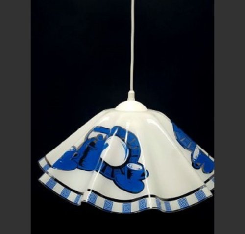 Светильник подвесной (Люстра) Мелодия Света 220В E27 Белый/синий картинка 