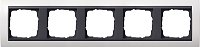 Рамка универсальная Gira Event 5-м. белый глянцевый/антрацит