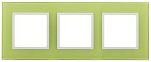 Рамка универсальная Эра Elegance 3-м. стекло лайм/белый картинка