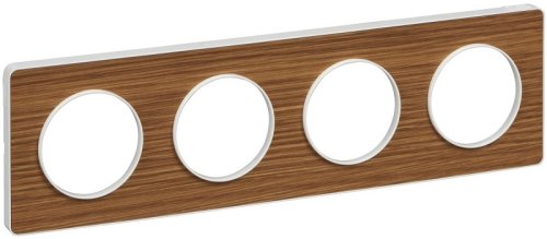 Рамка универсальная Schneider Electric Odace 4-м. дерево ольха/белый фото Рамка универсальная Schneider Electric Odace 4-м. дерево ольха/белый картинка