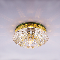 Светильник встраиваемый Италмак Bohemia 220 4 73 G9 65мм/60Вт огран стекло/золото картинка 