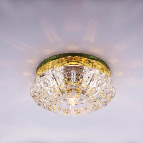 Светильник встраиваемый Италмак Bohemia 220 4 73 G9 65мм/60Вт огран стекло/золото картинка 