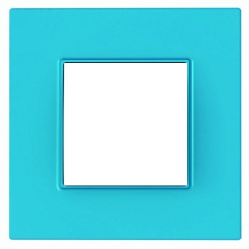 Рамка горизонтальная Schneider Electric Unica Quadro 1-м. голубика картинка фото 2