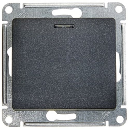 Выключатель с подсветкой без рамки Systeme Electric Glossa 1-кл. антрацит фото фото 2 Выключатель с подсветкой без рамки Systeme Electric Glossa 1-кл. антрацит картинка фото 2