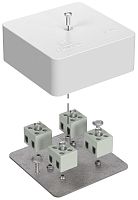 Коробка огнестойкая для кабель-канала Промрукав 75x75x30мм 8x2,5мм IP40 белый