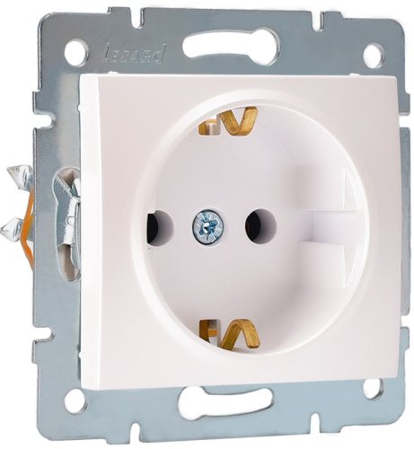 Розетка с заземлением без рамки Lezard Karina 1-м. керамика жемчужно-белый/перламутр фото Розетка с заземлением без рамки Lezard Karina 1-м. керамика жемчужно-белый/перламутр картинка