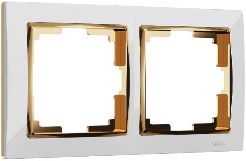 Рамка универсальная Werkel Snabb 2-м. белый/золото картинка