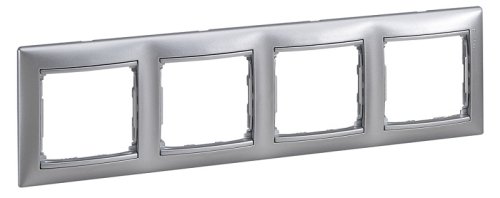 Рамка горизонтальная Legrand Valena 4-м. алюминий фото фото 2 Рамка горизонтальная Legrand Valena 4-м. алюминий картинка фото 2