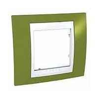 Рамка горизонтальная Schneider Electric Unica Хамелеон 1-м. фисташковый/бежевый
