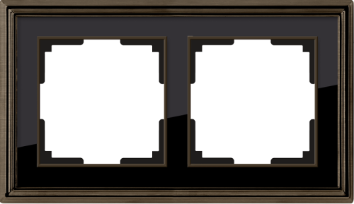 Рамка универсальная Werkel Palacio Classic 2-м. металл бронза/черный картинка фото 2
