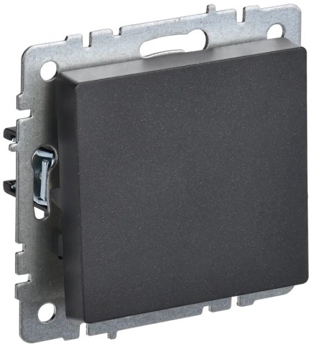 Переключатель без рамки IEK Brite ВС10-1-6-БрЧ 1-кл. проходной черный картинка