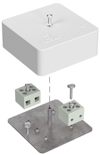 Коробка огнестойкая для кабель-канала Промрукав 75x75x30мм 4x6мм IP40 белый