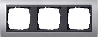 Рамка универсальная Gira Event Clear 3-м. алюминий/антрацит